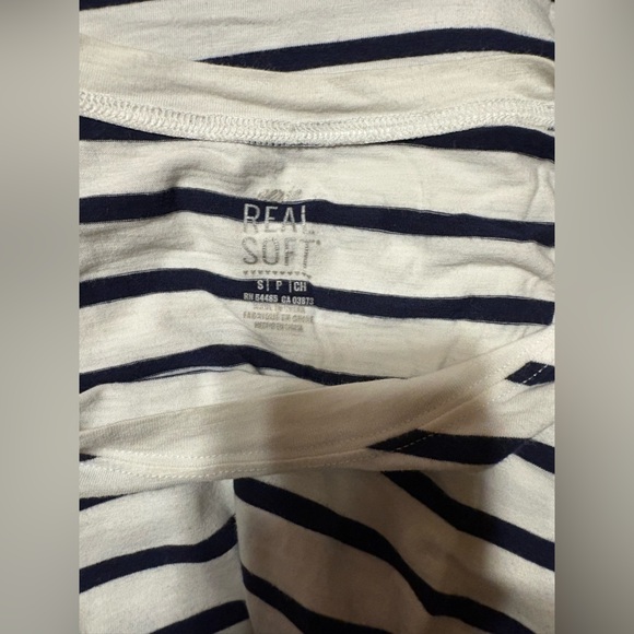 Aerie Navy and White Striped Short Sleeve Tee - Picture 3 of 3